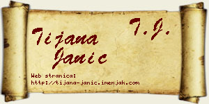 Tijana Janić vizit kartica